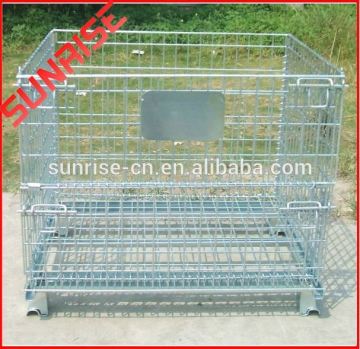 foldable galvanized Industrial heavy duty rigid storage container