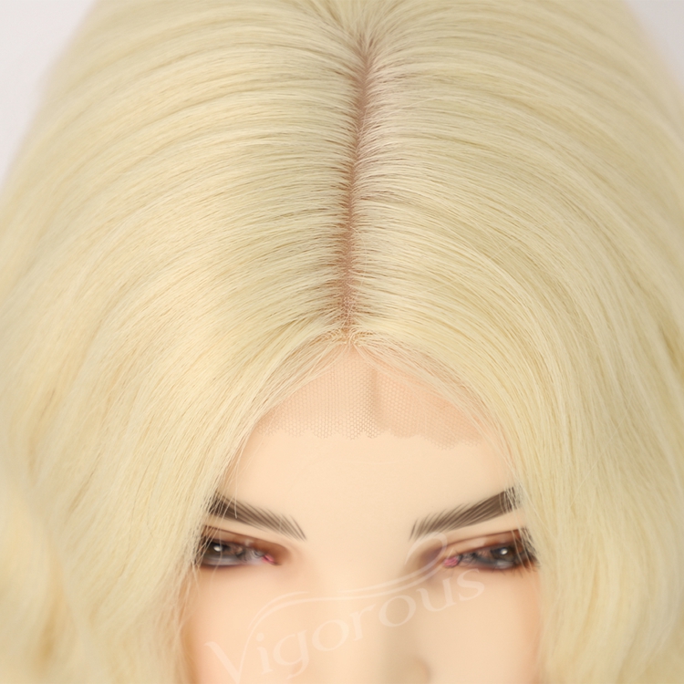 Glueless High Quality Cheap Price Short Small Part Lace Bolned Body Wave For Black Women Synthetic Fiber Hair Bob Wigs