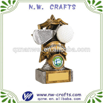 Gold Junior Golf Club and golfball trophy