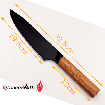 Black blade Forged Handle 8 inch Chef Knife for kitchen knife