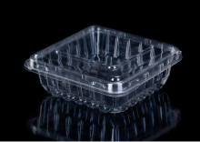 Clamshell plastic box with blueberry