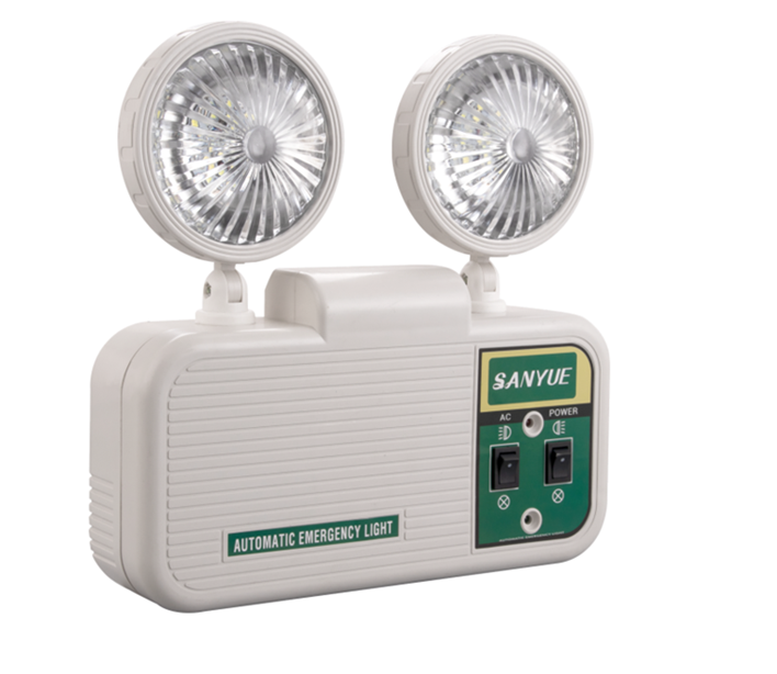 Luz de emergencia automática de doble punto con batería de Ni-Cd