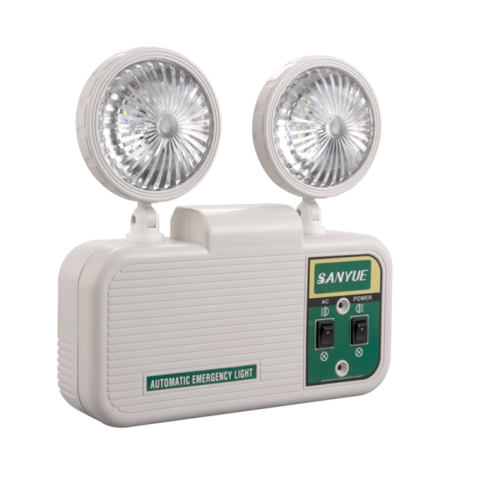 Luz de emergencia automática de doble punto con batería de Ni-Cd