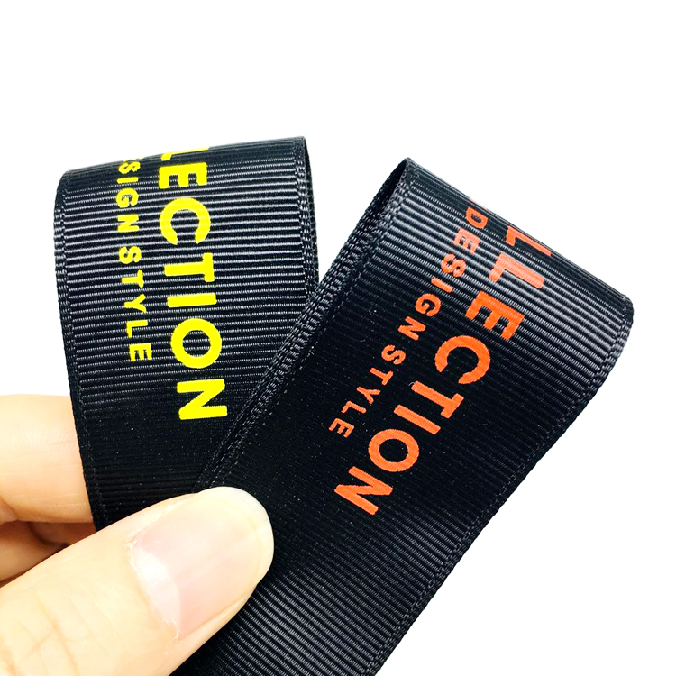 Custom Private Logo Printed Polyester Satin Ribbon Fabric Washing Care Size Sustainable Washable Garment Clothing Labels Tag