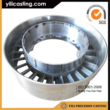 Vacuum investment casting nickel base alloy turbojet parts for UAV engine