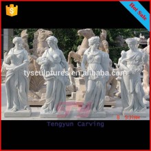 Widely used large famous four seasons marble angel statues stone garden goddess sculptures