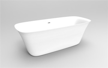 White Solidsurface Adult Pure Acrylic Bowl Bath Tub