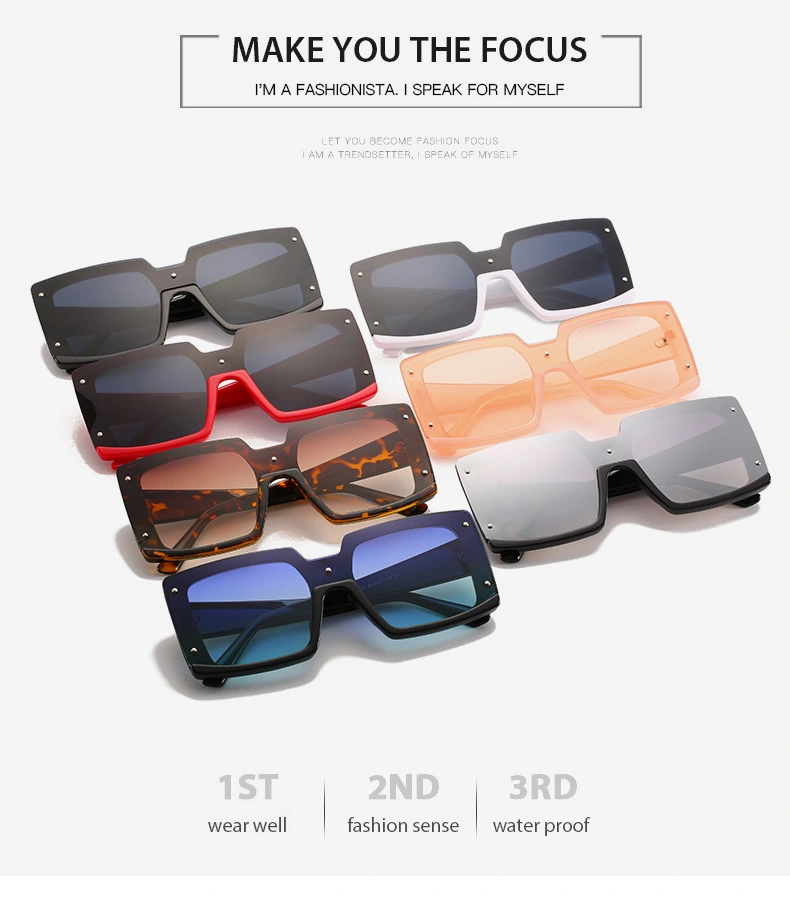 2021 New Fashionable Rectangle Shape Women Ready Sunglasses