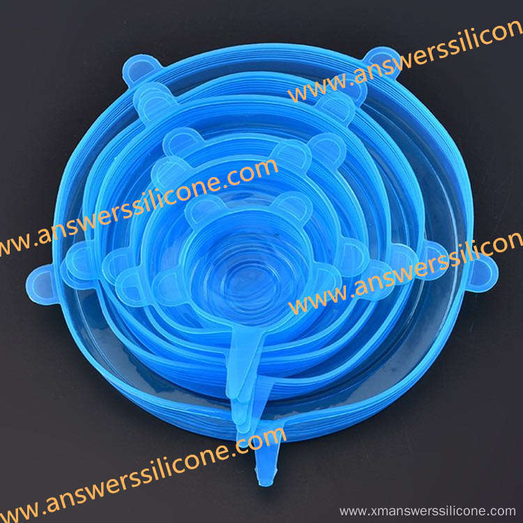 Custom reusable silicone stretch lids cover for food