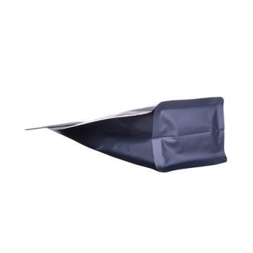 Plastic foil coffee bag flat bottom with valve