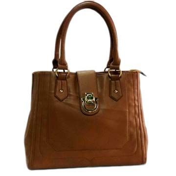 Brown leather handbags