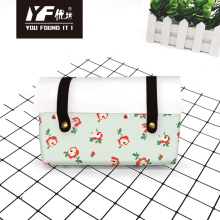 Custom Flower Ocean PU leather handbag cosmetic bag pencil case&bag multifunctional bag