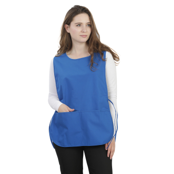 Wholesale Colorful Poly Cotton Cobbler Smock Aprons with Bibs and Front Pockets