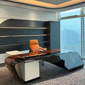 Lacquered Grain Gradient office desk