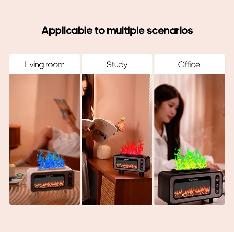 Ultrasonic Fire Essential Oil Humidifier for Home Office Use Diffuser