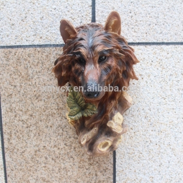 Promotional wall decoration polyresin wolf head