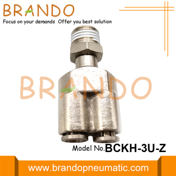 Male Y Push In Brass Pneumatic Hose Fitting