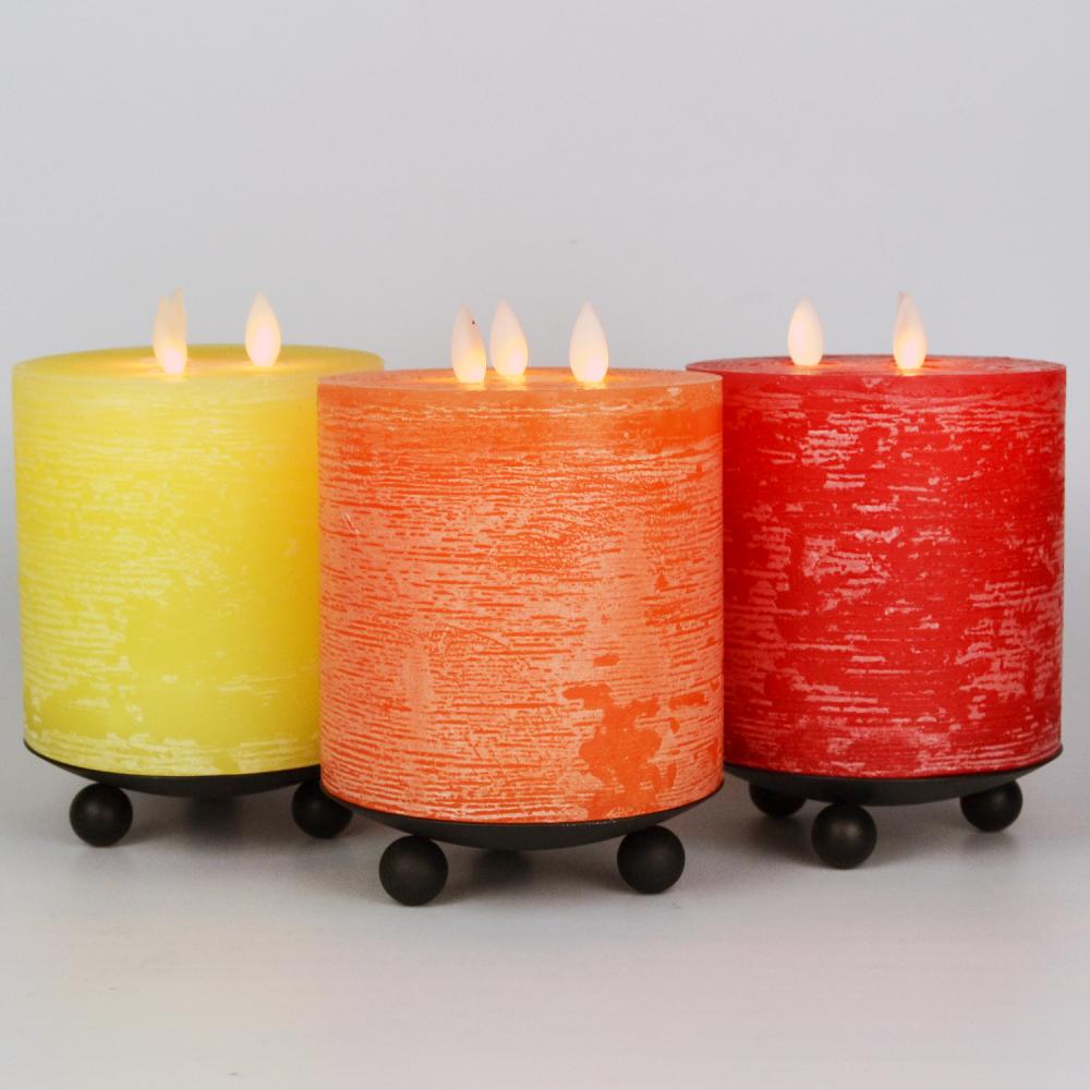 Black Round Metal Pillar Candle Holders