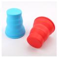 Odporny na uderzenia składany kubek podróżny Red Blue Silicone Bottle