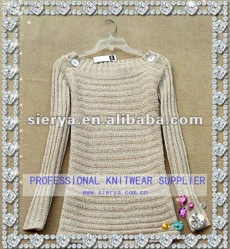 women's fashion thick gauge knitting pullover sweater