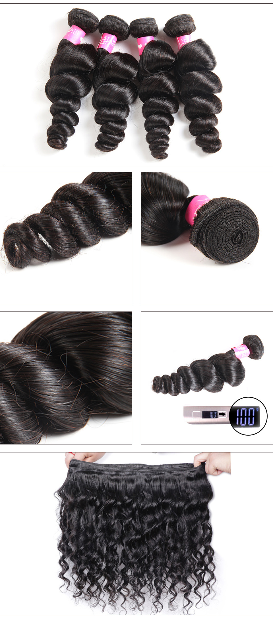 Alibaba Hot Sales Cheap Unprocessed Virgin Malaysian Loose Wave Human Hair Extensions