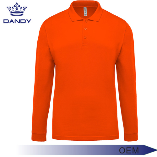 Long Sleeve business Polo Shirt