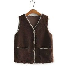 Women's Quilted Stand Collar Lightweight Life Jackets Vests - SDC006, Size Free, Winter