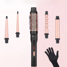 LED Hair Curling Iron Set with PTC Heater and Ceramic Barrels