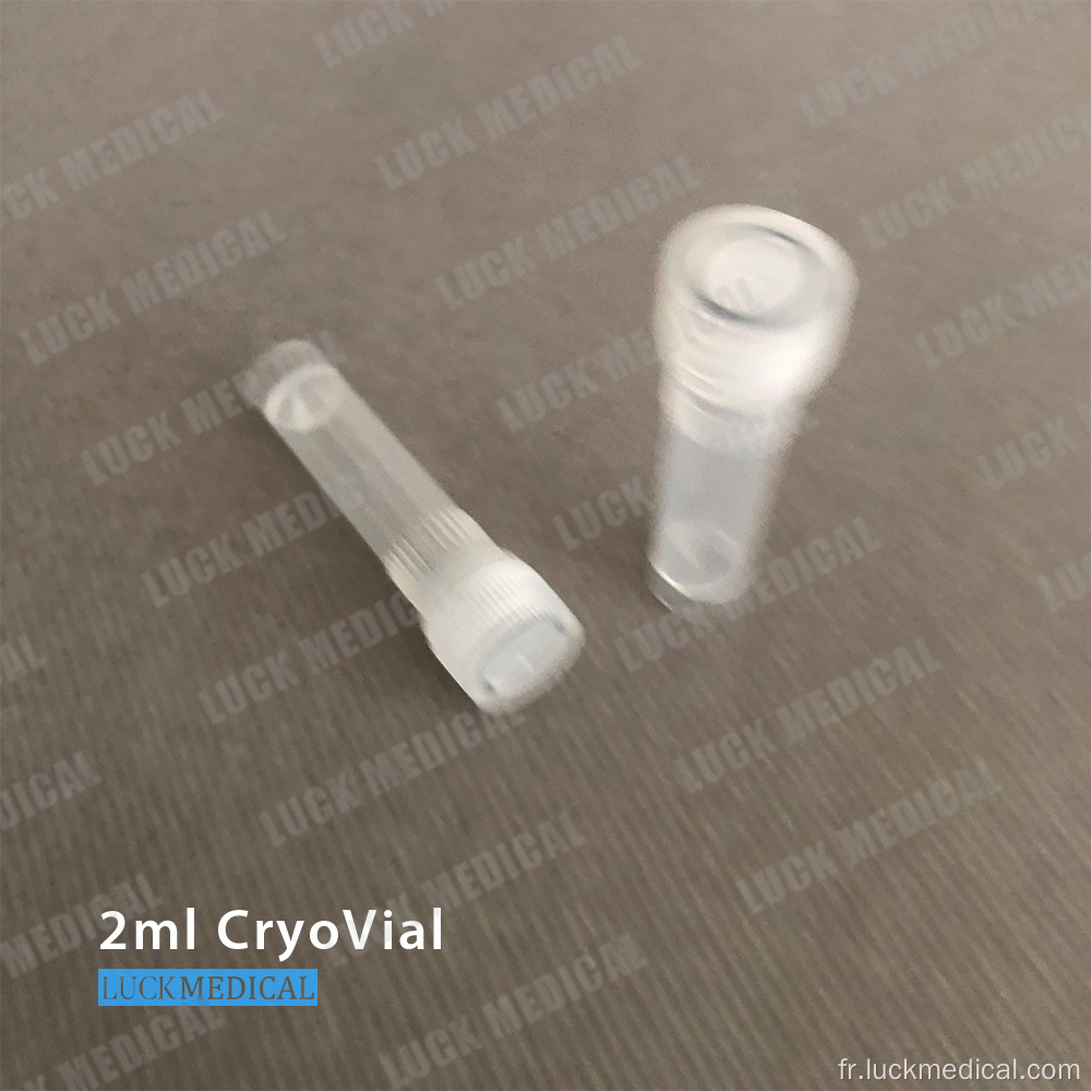 Cryotube en plastique 2 ml de tube de taille