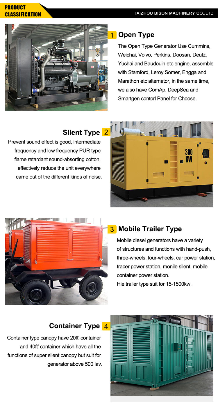 Low Price List 300kw Diesel Generator 375kva Alternator Electricity Genset In India