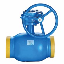 Worm gear type fully welded ball valve