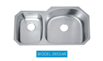 Double bowl undermount Stainless steel sink kitchen accessory