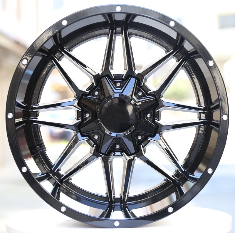 20-Inch Gloss Black Machined Window Wheels