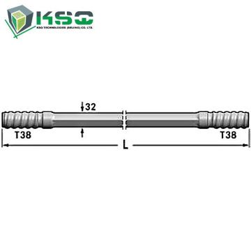 4 Inch / 6 Inch Threaded Drill Rod T38 Hex Extension Rod