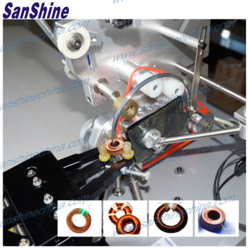 Small toroid transformer winder