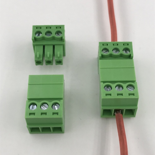 3pin contacts 3.81mm pitch pluggable M&F terminal block