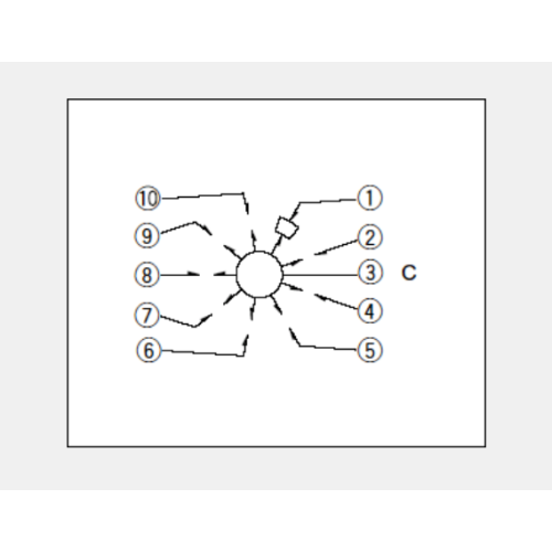 9 contact corresponding to vertical type Rotary switch