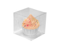 Cupcake Transparent Fashion Plastic Packaging Boxes / Pp Foldable Box