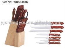 wood handle steak knife set