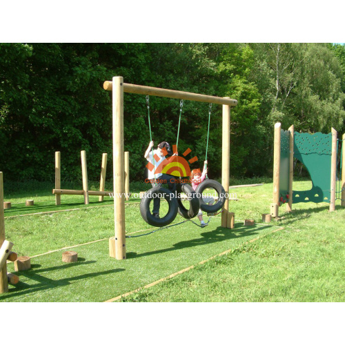 Children's Tyre Walk Balancing Outdoor HPL Playground