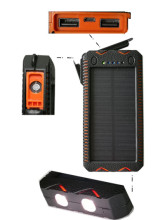 Solar power charger 6000/8000mah led solar chargers with waterproof materials
