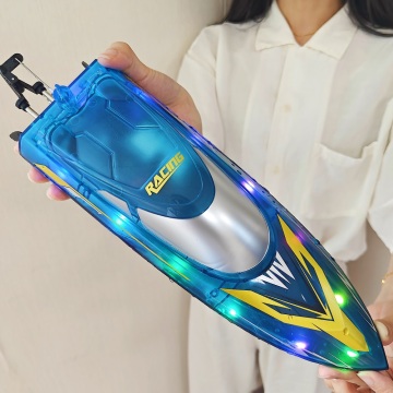 2024 Flytec V006 2.4G High-Speed Racing Boat with Capsize Auto Reset, RGB LED Lights, and Remote Control: Summer Toy for Thrill Seekers