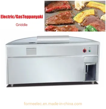 Gas Teppanyaki Griddle Semicircle Teppanyaki Machine Arcuate Japanese Teppanyaki