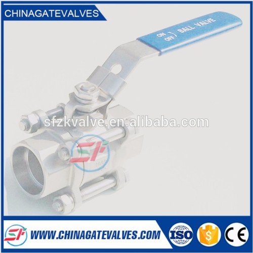 3-pc socket weld ball valve