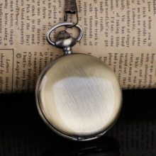 Fashion Bronze Quartz Pocket Watch Chain Pendant Fob watch Men Women Gifts Fob Watch Relogio DeBolso CF1209