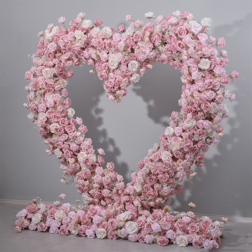 Rose Heart Shaped Arch Stand - Artificial Flower Arch for Wedding Decor