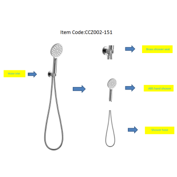 Ensemble de douche à main chromé