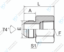 Metric Male 74/NPT Female