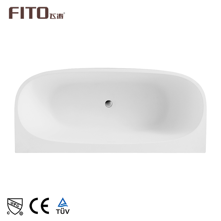 Modern Design OEM Service Durable Solid Surface Matte White Freestanding Bathtub