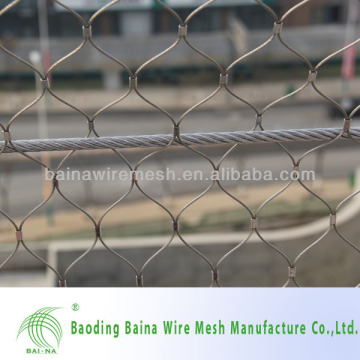 alibaba China manufacture stainless steel wire rope zoo fencing mesh/decor rope mesh